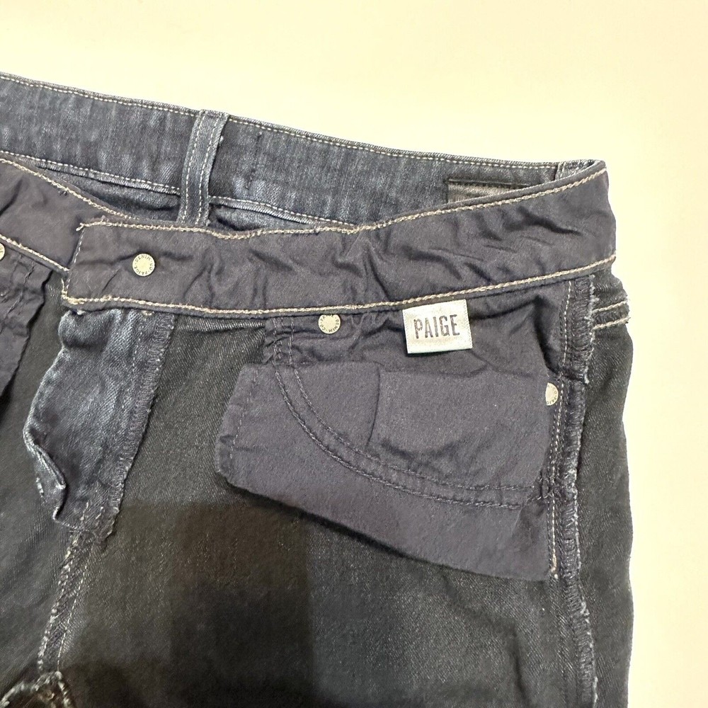 Paige Jeans Womens Size 26 Blue Skyline Skinny Dark Stretch Denim - Picture 11 of 14